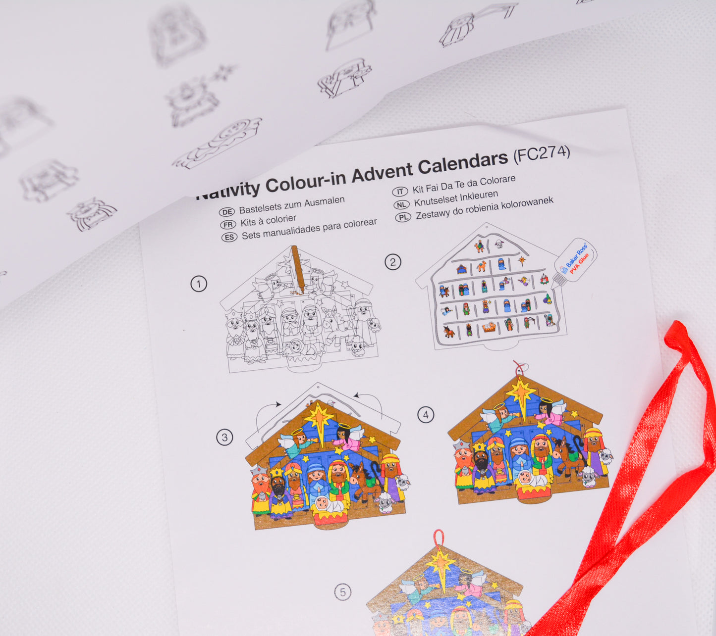 Calendar advent de colorat