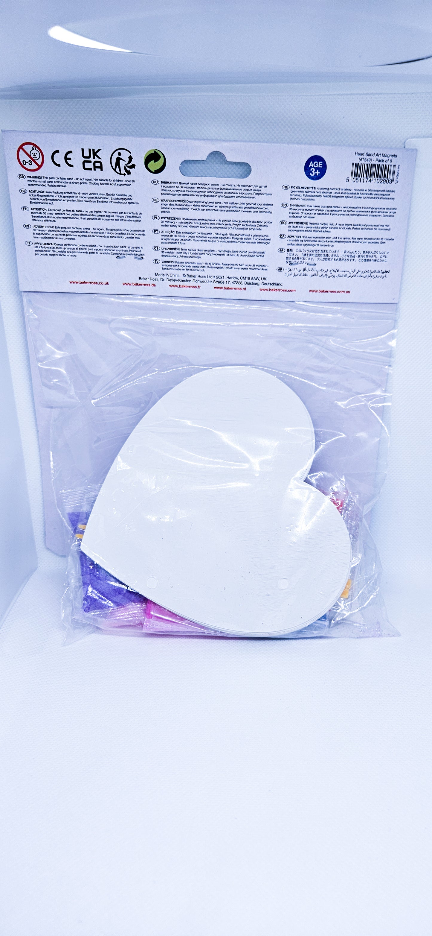 Set inimioare magnetice – Heart Sand Art (6 bucăți)