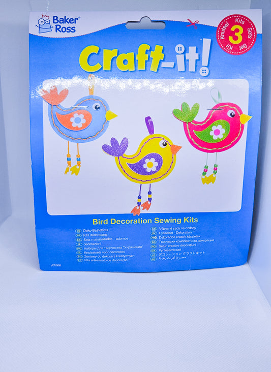 Kit de cusut- pasăre colorată