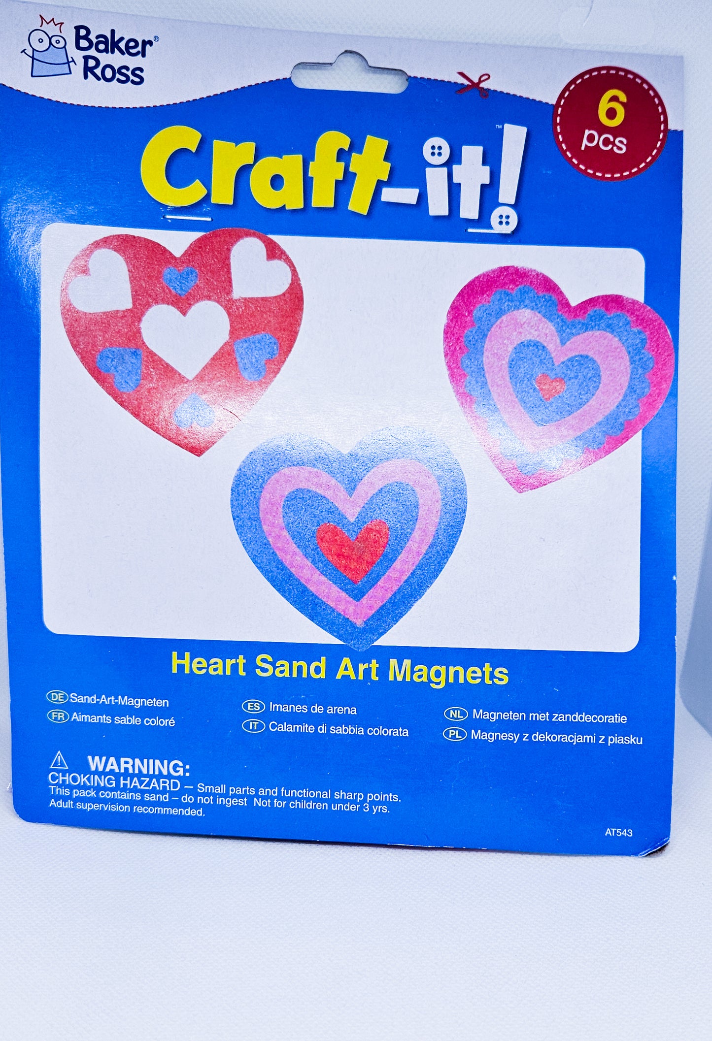 Set inimioare magnetice – Heart Sand Art (6 bucăți)