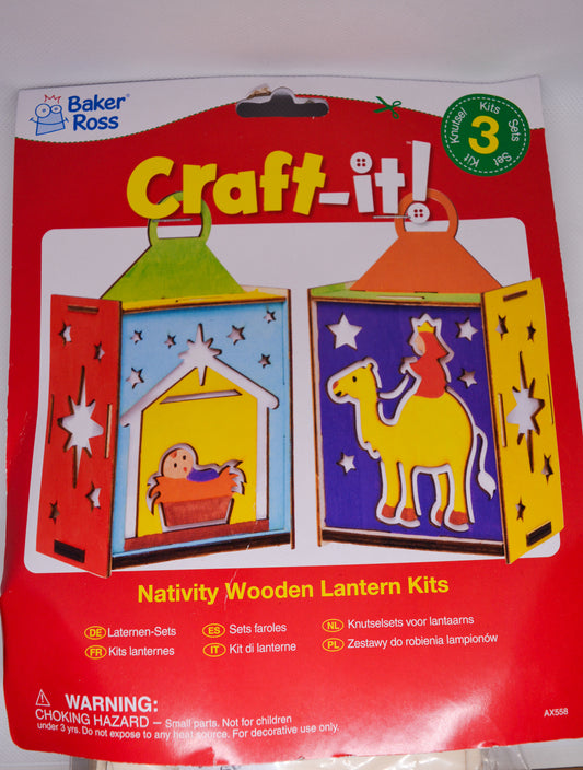 Crăciun Luminos – Felinare Nativity, 3 buc