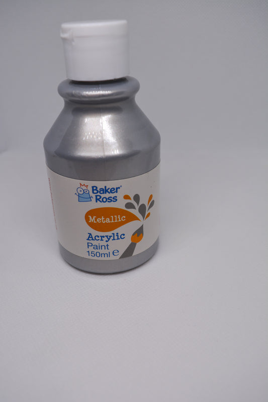 Metallic Acrylic Paint – Silver 150 ml