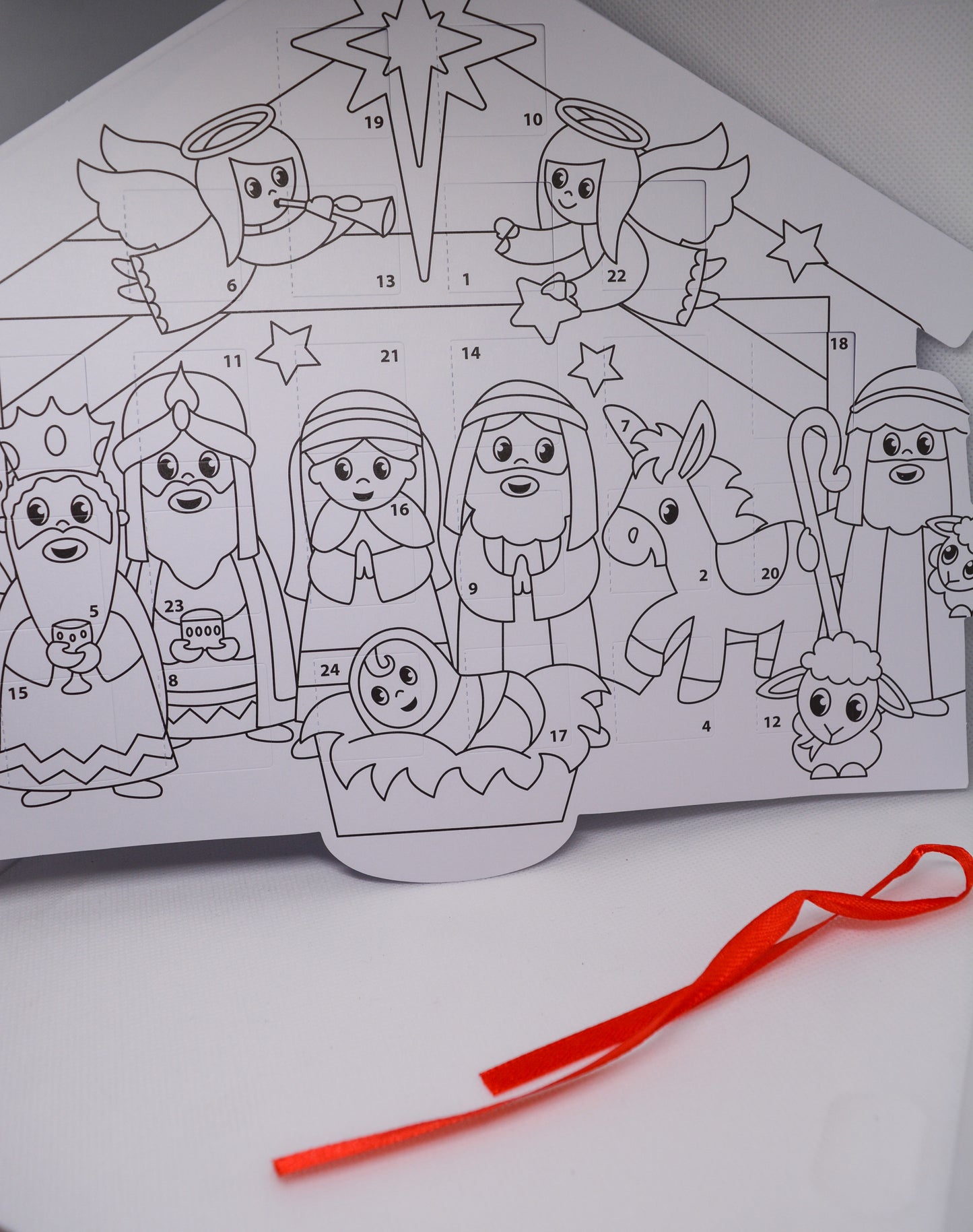 Calendar advent de colorat