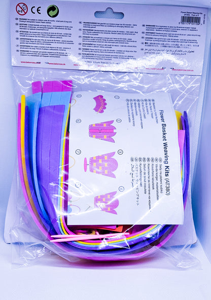 Kit împletit coșulețe din hârtie gumată – set 4 bucăți