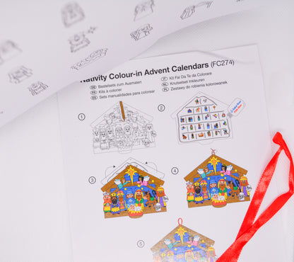 Calendar advent de colorat